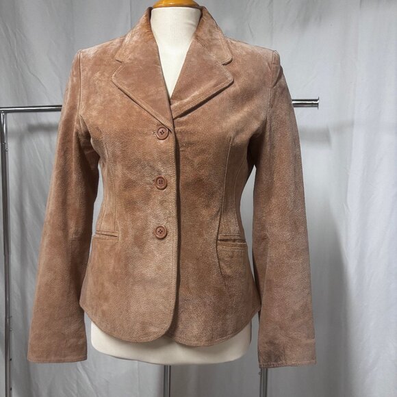 Women's Tan Suede Jacket - Picture 1 of 9